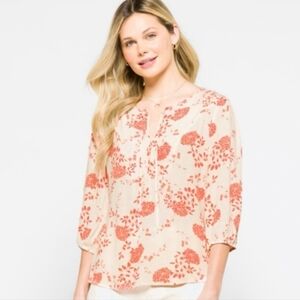 Papermoon Cream and Red Floral Blouse